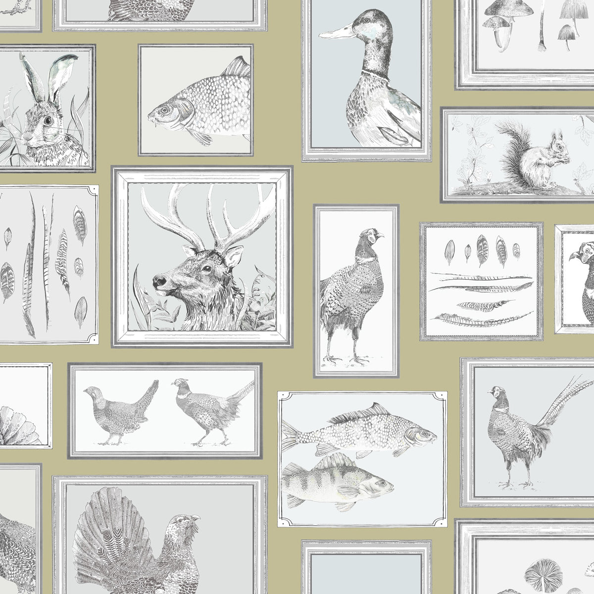 Sylva Mustard Wallpaper by Voyage Maison | SYLVA/WPO/MUS