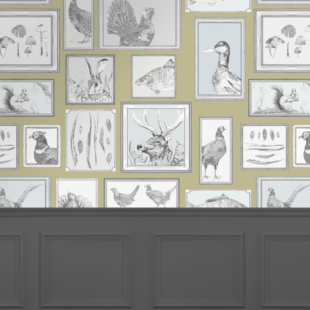 Sylva Mustard Wallpaper by Voyage Maison | SYLVA/WPO/MUS