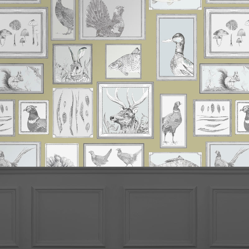Sylva Mustard Wallpaper by Voyage Maison | SYLVA/WPO/MUS
