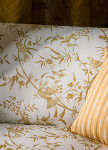 227400 Paradise Woods Toile Mustard Sanderson x National Trust Volume II Fabric by Sanderson