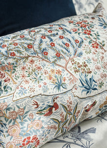 227406 Moat Birds Damson/Cobalt Sanderson x National Trust Volume II Fabric by Sanderson