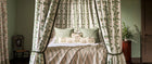 237785 Cobnut Stripe Leaf Green/Berry Sanderson x National Trust Volume II Fabric by Sanderson
