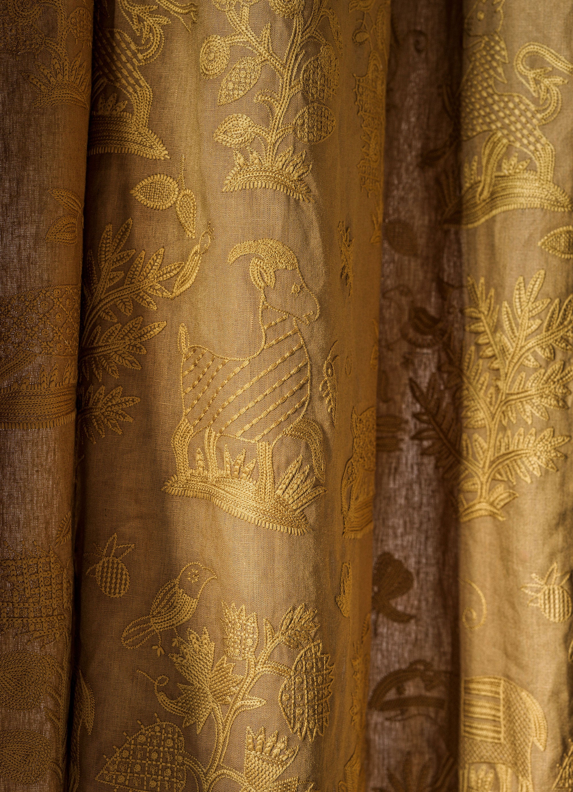 237812 Medieval Embroidery Mustard Sanderson x National Trust Volume II Fabric by Sanderson