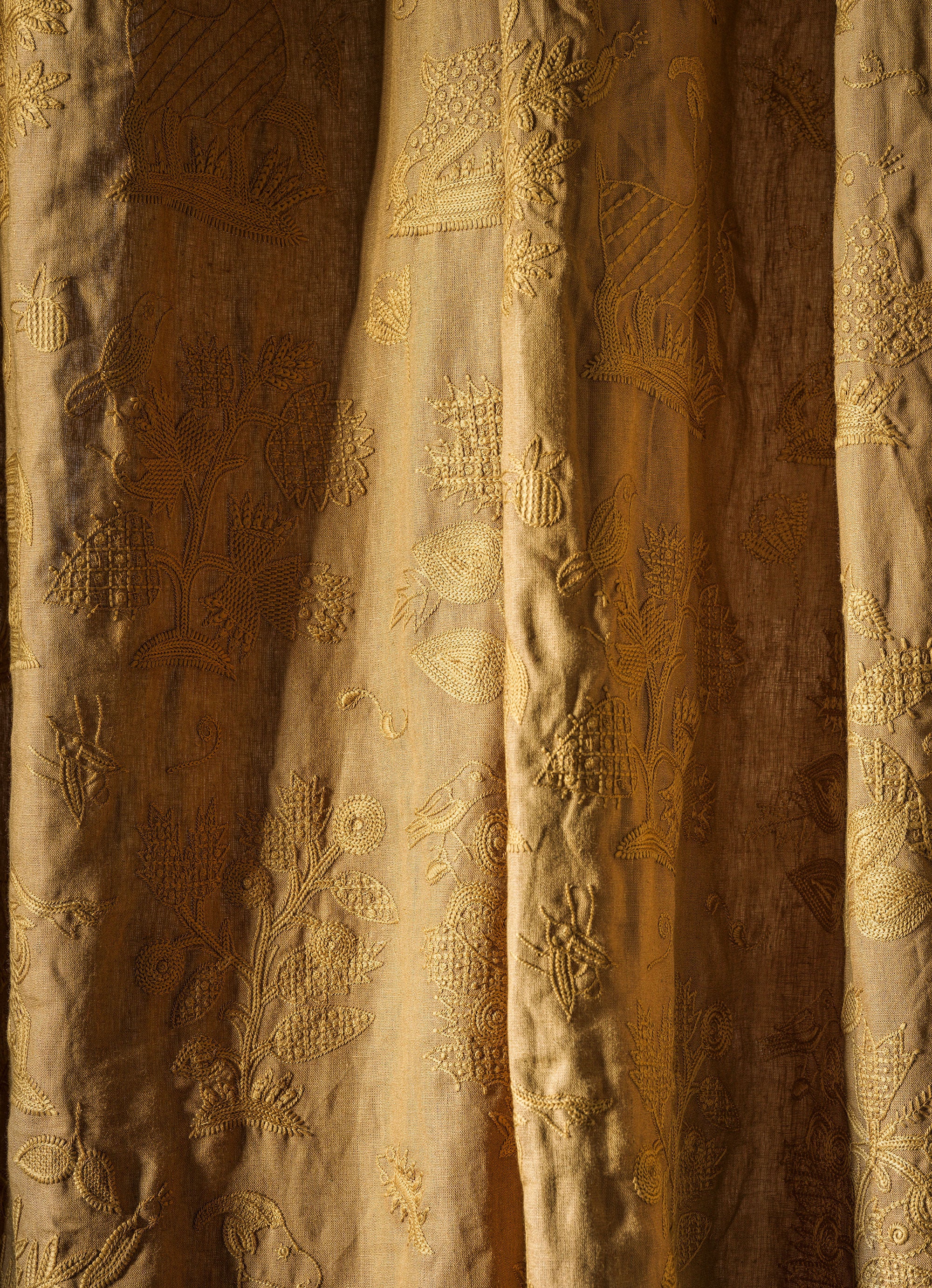 237812 Medieval Embroidery Mustard Sanderson x National Trust Volume II Fabric by Sanderson