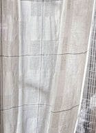 237764 Oceana Check Seaspray White Sanderson Sheers Fabric by Sanderson