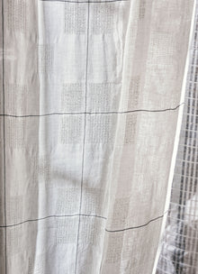 237764 Oceana Check Seaspray White Sanderson Sheers Fabric by Sanderson