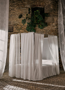 237777 Great Egrets Silk Sanderson Sheers Fabric by Sanderson