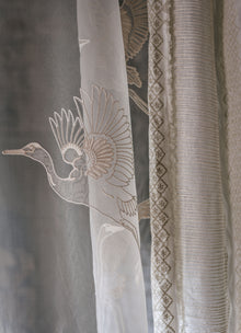 237777 Great Egrets Silk Sanderson Sheers Fabric by Sanderson