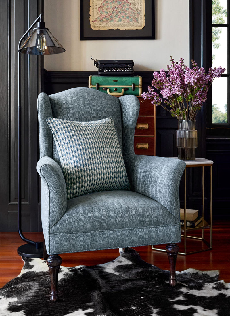 W711304 Markham Slate Fabric by Thibaut
