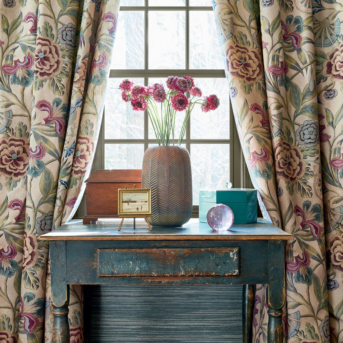 Cleo Savoy Plum Fabric by Anna French | AF9617