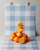 NPOP113416 Central Check Cornflower Wallpaper by Scion