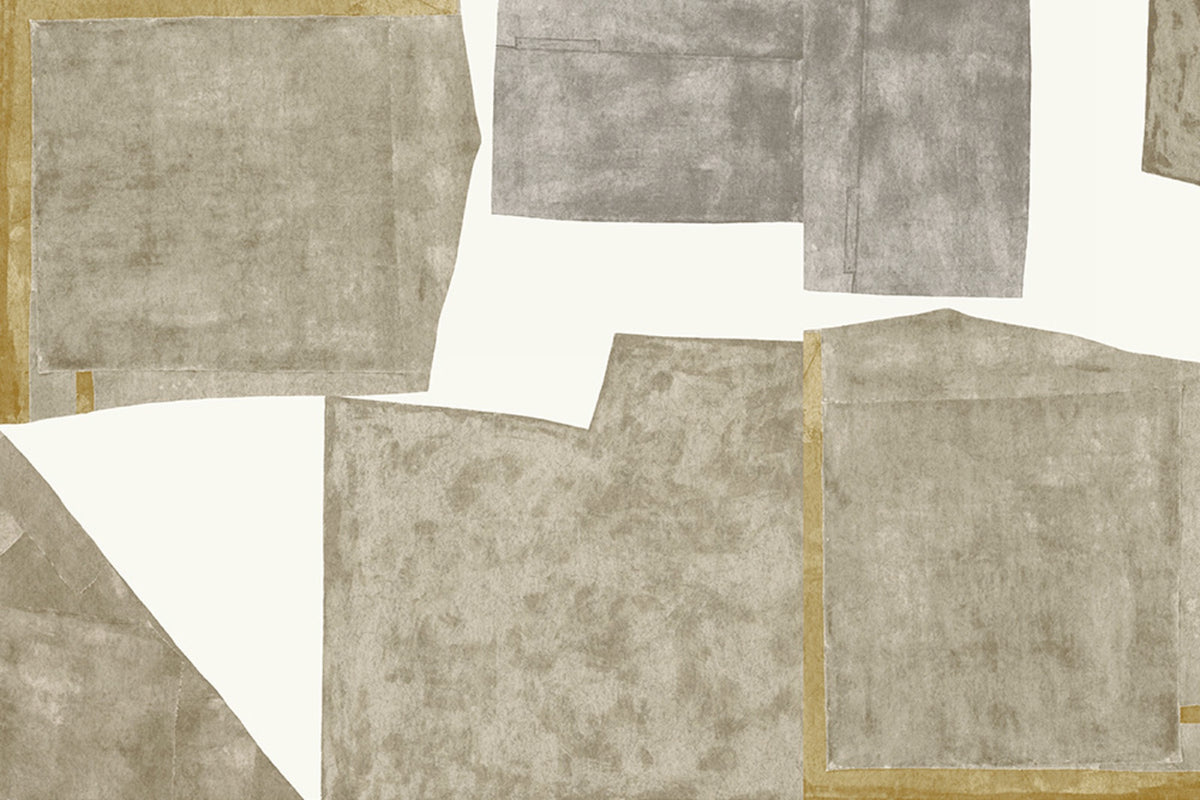 Sea Collage Raffia Slate Wallpaper by Christopher Farr Cloth