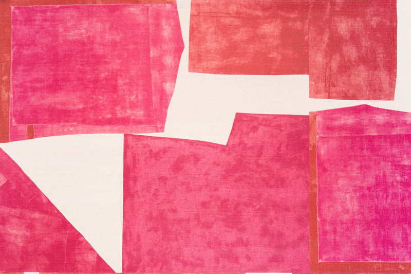 Sea Collage Raffia Fuchsia Wallpaper by Christopher Farr Cloth