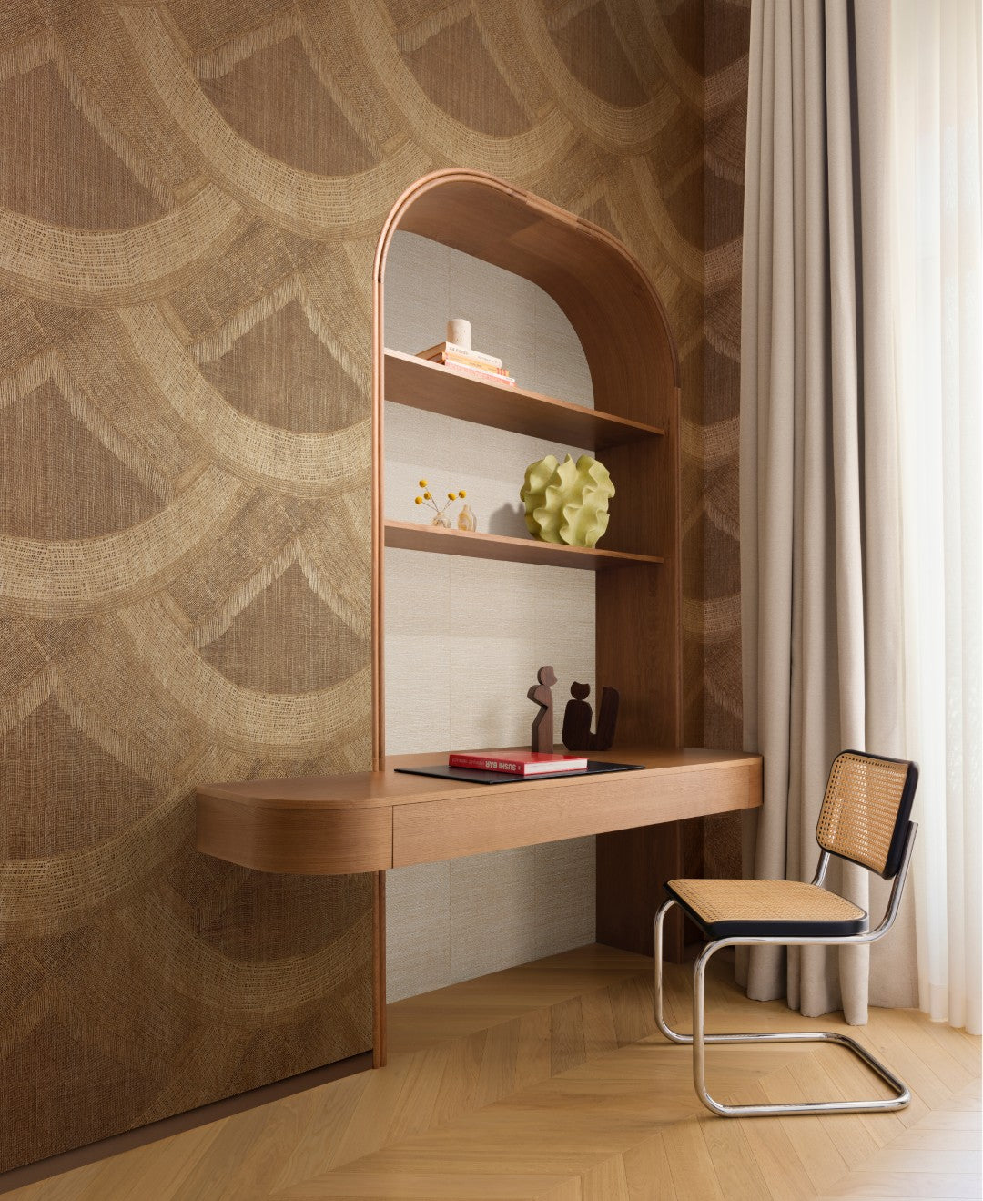 Mestiza Mocha Gold Senah Wallpaper by Arte