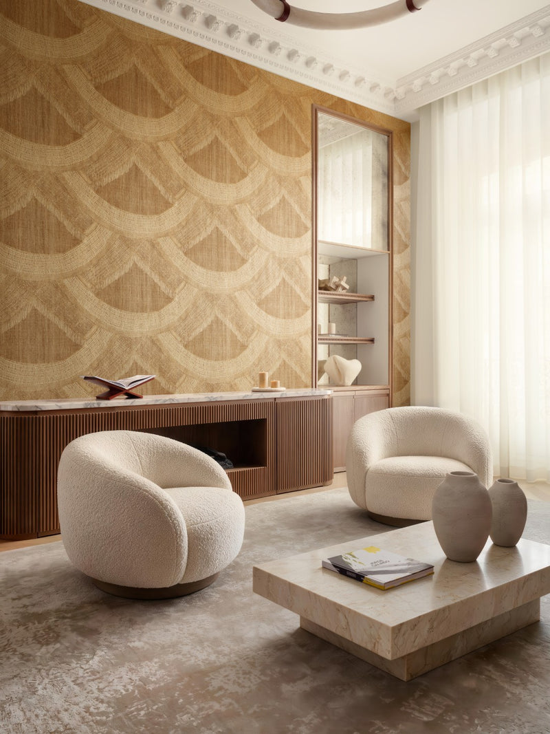 Mestiza Deep Gold Senah Wallpaper by Arte