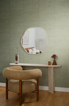 Selvage Bright Sage Senah Wallpaper by Arte