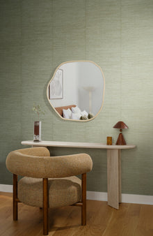 Selvage Bright Sage Senah Wallpaper by Arte