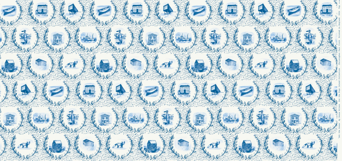 Set the Scene Cobalt Wallpaper by Christopher Farr Cloth