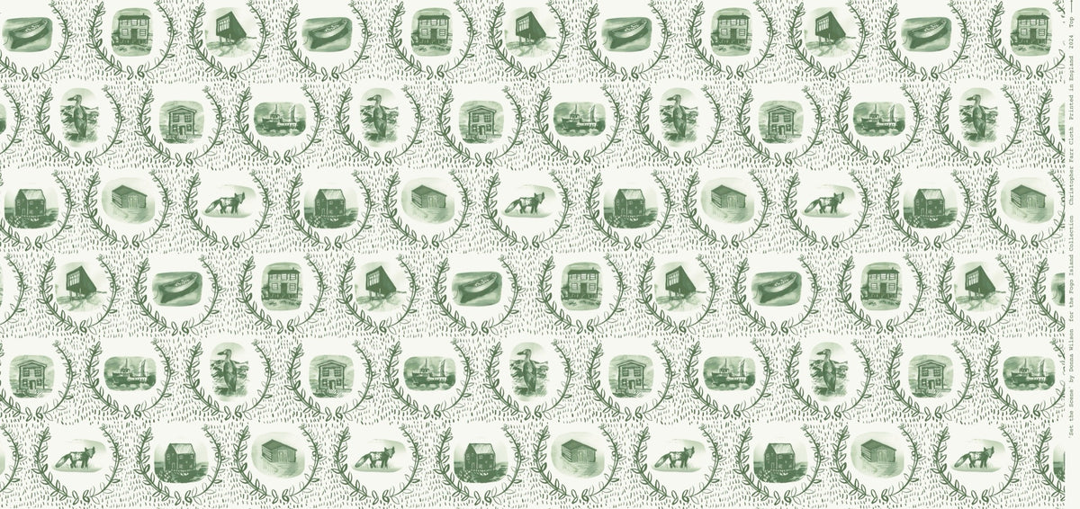 Set the Scene Moss Wallpaper by Christopher Farr Cloth