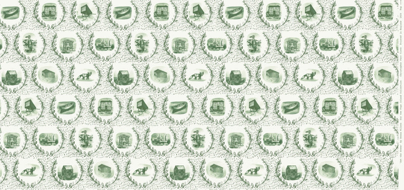 Set the Scene Moss Wallpaper by Christopher Farr Cloth