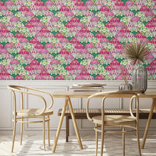 BMHD002/09A Silk Shades Heart Deco Cerise Wallpaper by Brand McKenzie