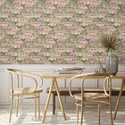 BMHD002/09C Silk Shades Heart Deco Salmon & Olive Wallpaper by Brand McKenzie