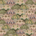 Silk Shades Heart Deco Salmon & Olive Wallpaper by Brand McKenzie