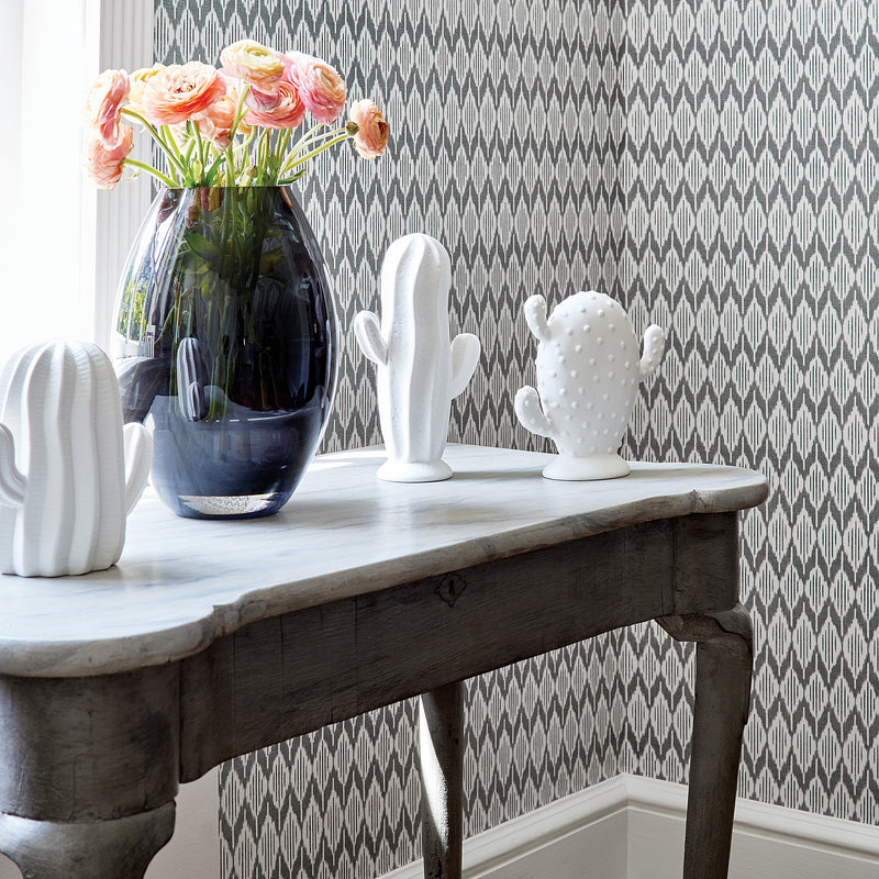 Balin Ikat Meridian Navy Fabric by Anna French | AF73023