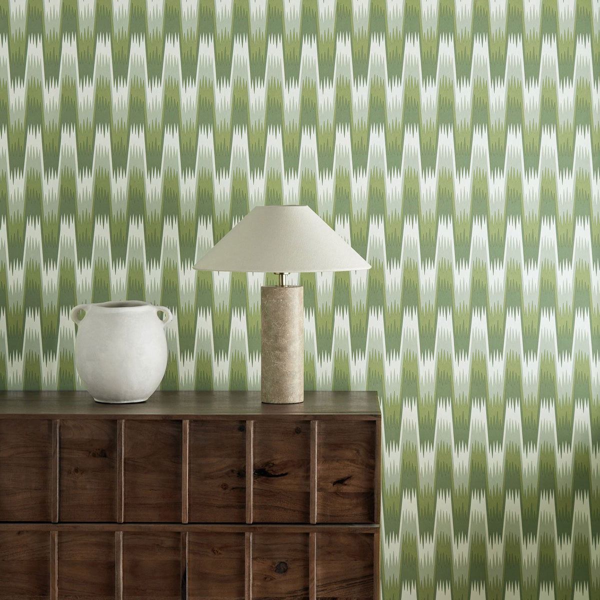 Southborough Henry Holland Matcha Wallpaper by Harlequin