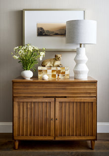 Suited Stripe Beige Stripes and Checks Resource Wallpaper by Thibaut | T44026