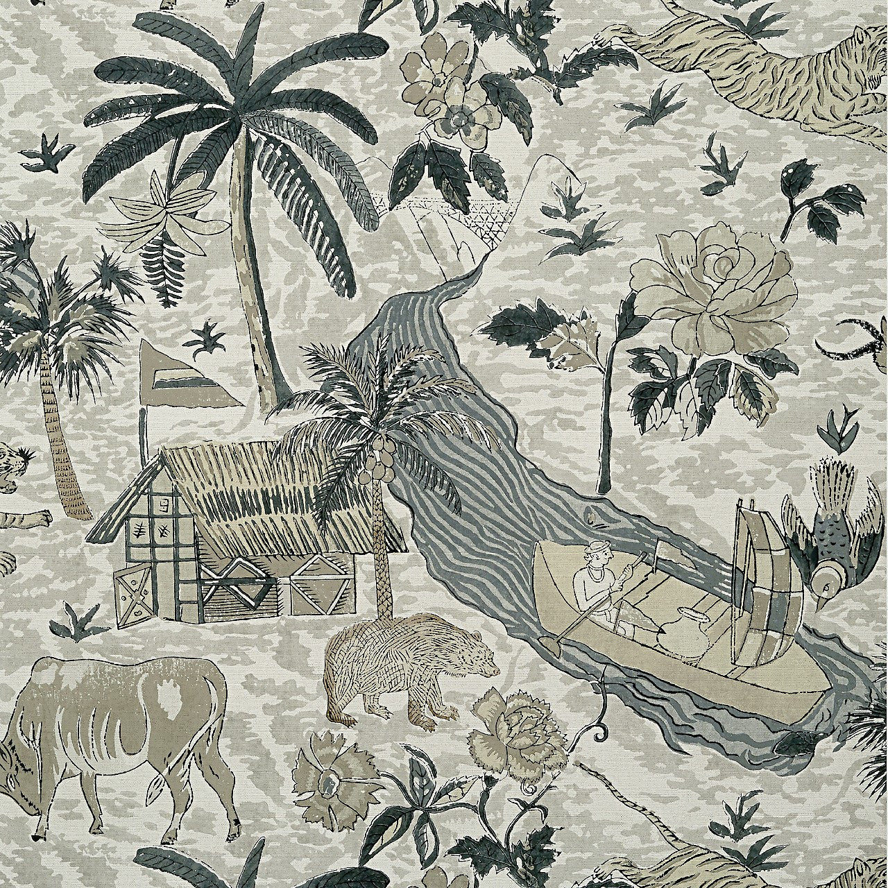 T10232 Tiger Reserve Colony Wallpaper By Thibaut