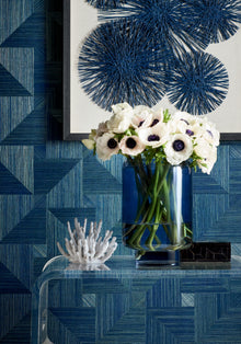 T10341 Bali Weave Navy Grasscloth Resource 7 Wallpaper by Thibaut