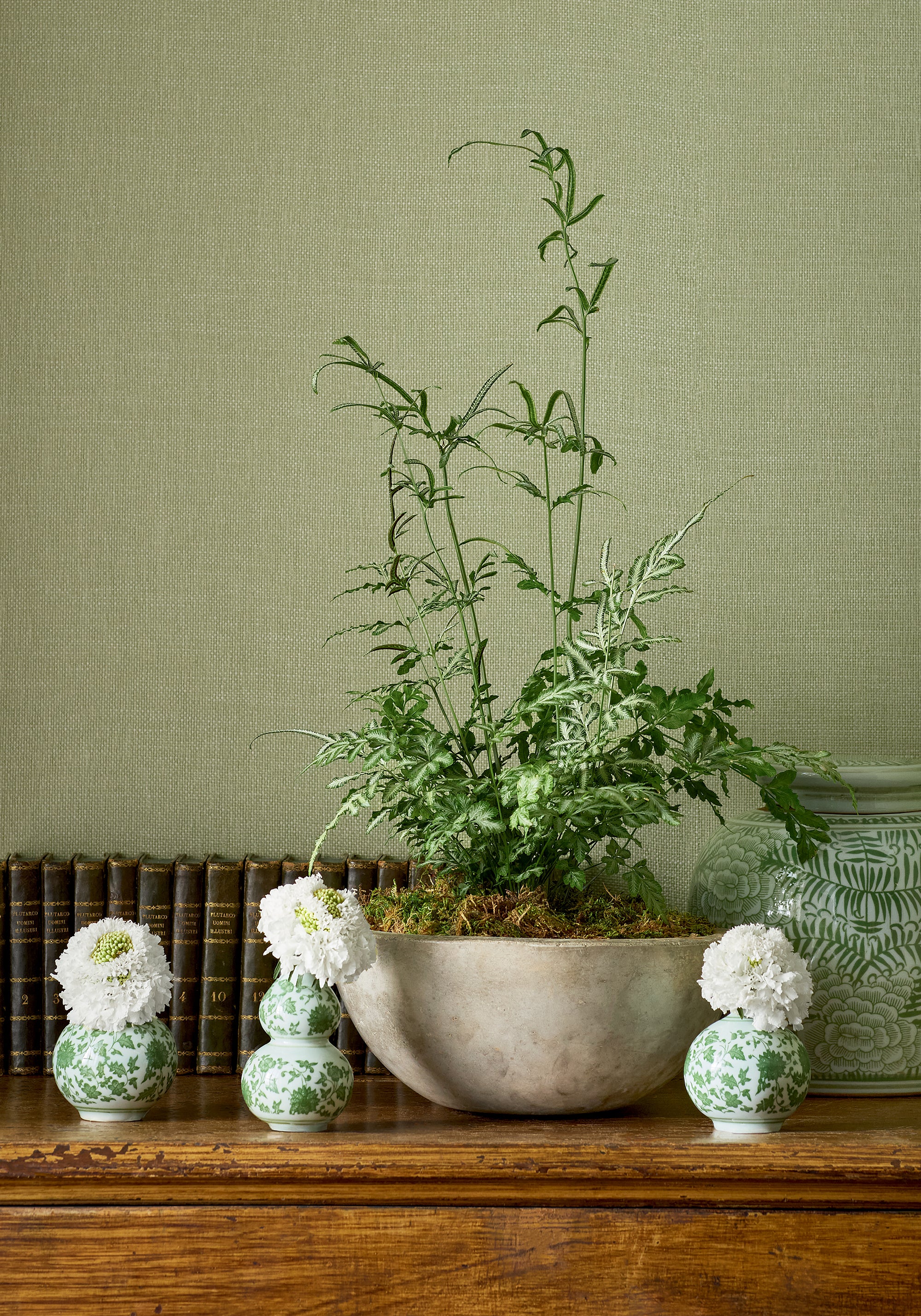 T10346 Hampton Apple Green Grasscloth Resource 7 Wallpaper by Thibaut
