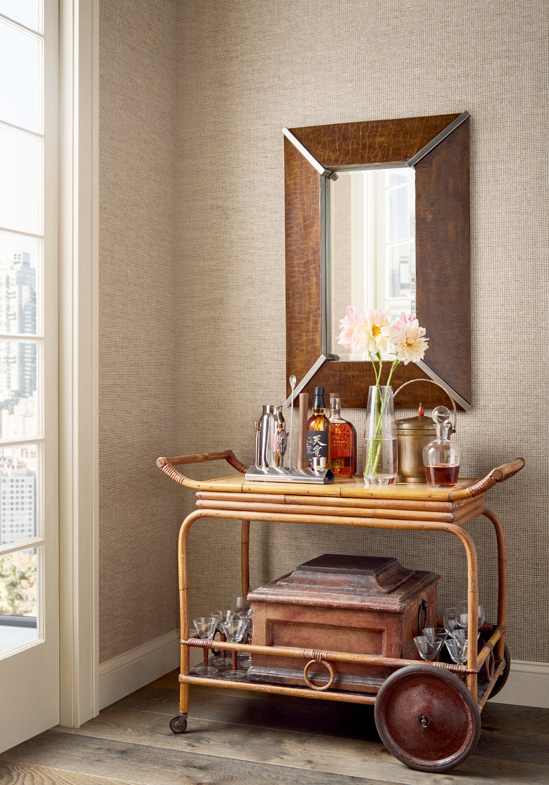 T10371 Harrison Tan Grasscloth Resource 7 Wallpaper by Thibaut