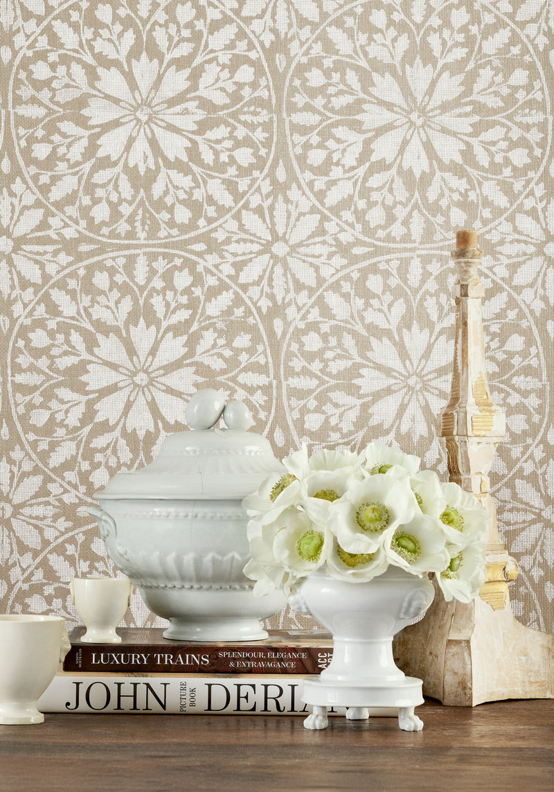 T10381 New England Flax Grasscloth Resource 7 Wallpaper by Thibaut