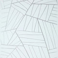 Jordan Modern Resource 2 Metallic Silver on Soft Blue Wallpaper by Thibaut