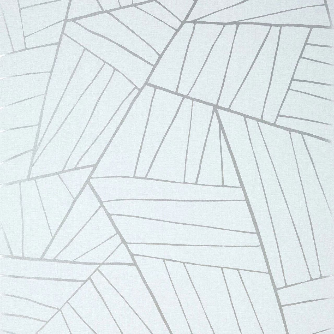 T10439 Jordan Modern Resource 2 Metallic Silver on Soft Blue Wallpaper by Thibaut