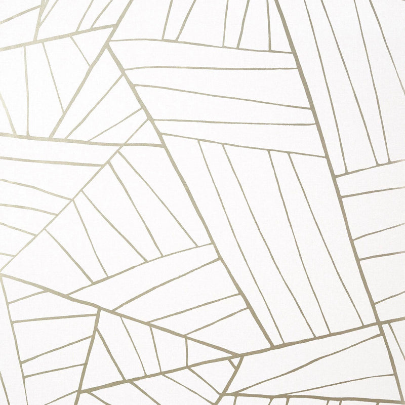 T10440 Jordan Modern Resource 2 Metallic Pewter on White Wallpaper by Thibaut