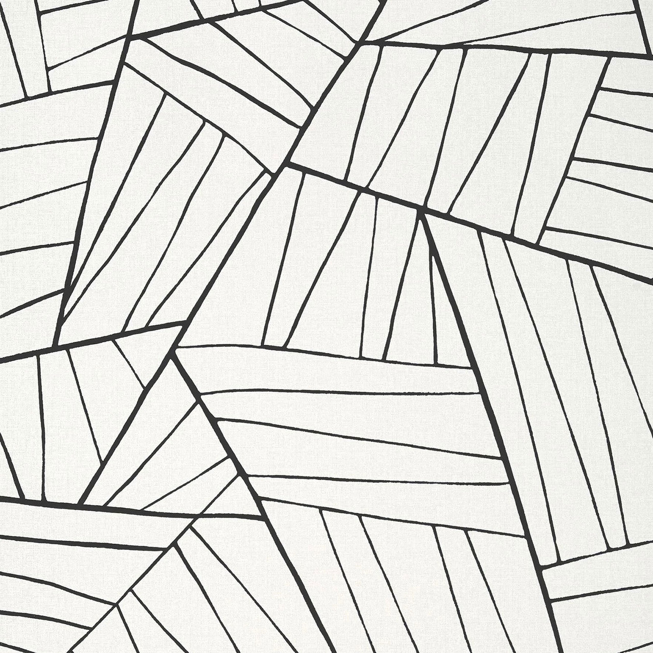 T10444 Jordan Modern Resource 2 Black on White Wallpaper by Thibaut