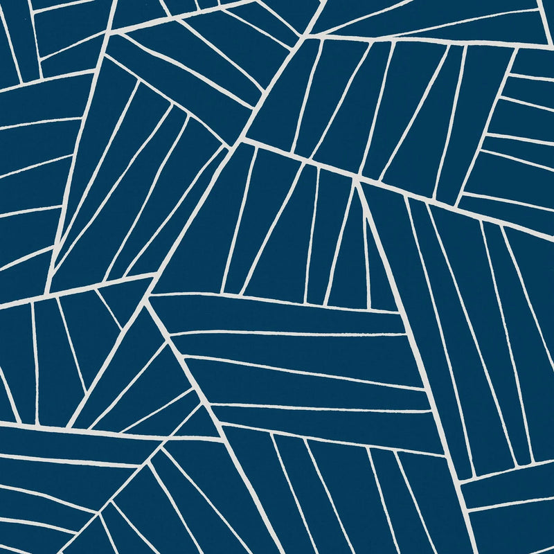 T10446 Jordan Modern Resource 2 Navy Wallpaper by Thibaut