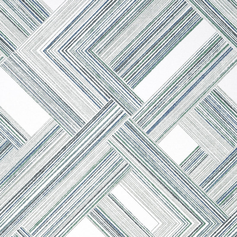 T10452 Telaio Modern Resource 2 Black and Emerald Wallpaper by Thibaut