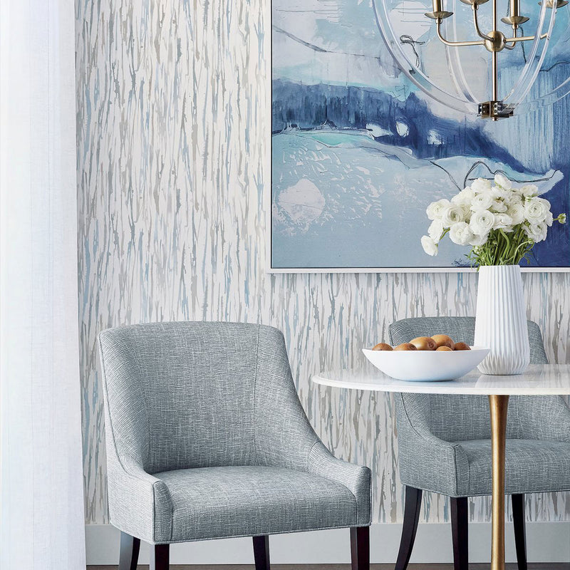 T10465 Aurora Modern Resource 2 Soft Blue Wallpaper by Thibaut