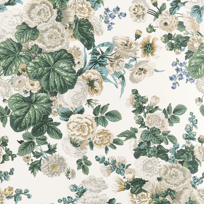T10510 Hidcote White Boxwood Wallpaper by Thibaut