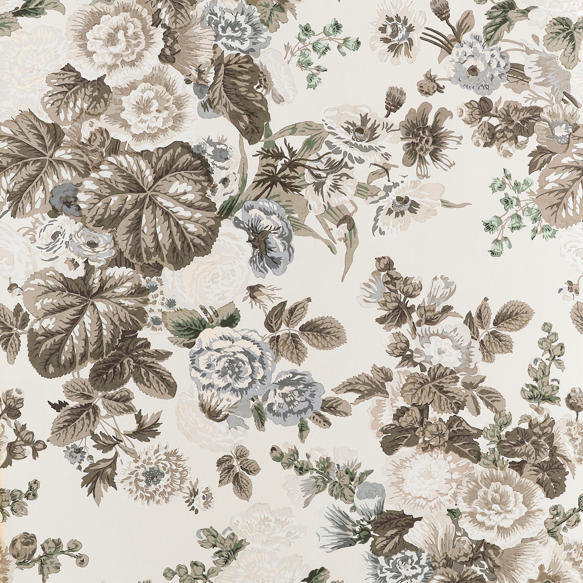 T10511 Hidcote Neutral Boxwood Wallpaper by Thibaut
