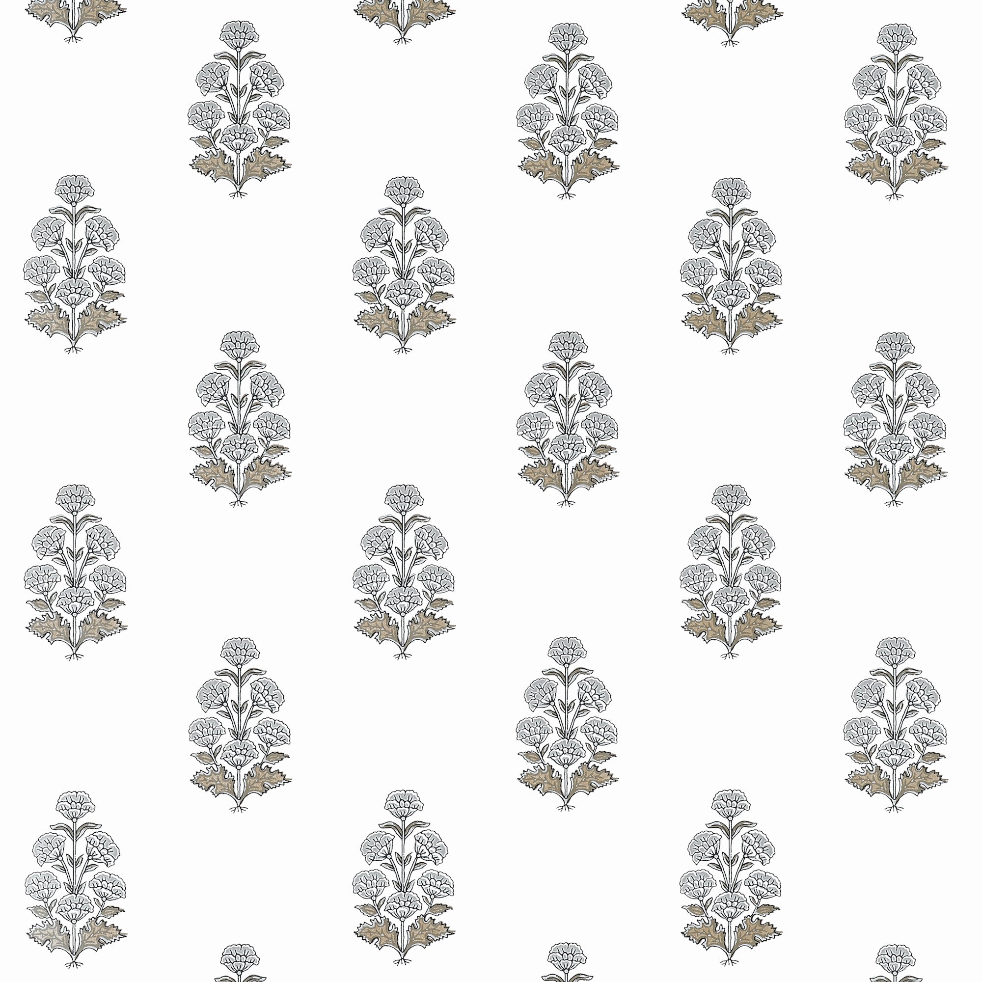 T10520 Audrey Grey Boxwood Wallpaper by Thibaut