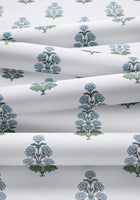 T10521 Audrey Blue Boxwood Wallpaper by Thibaut