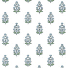 T10521 Audrey Blue Boxwood Wallpaper by Thibaut