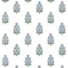 T10521 Audrey Blue Boxwood Wallpaper by Thibaut