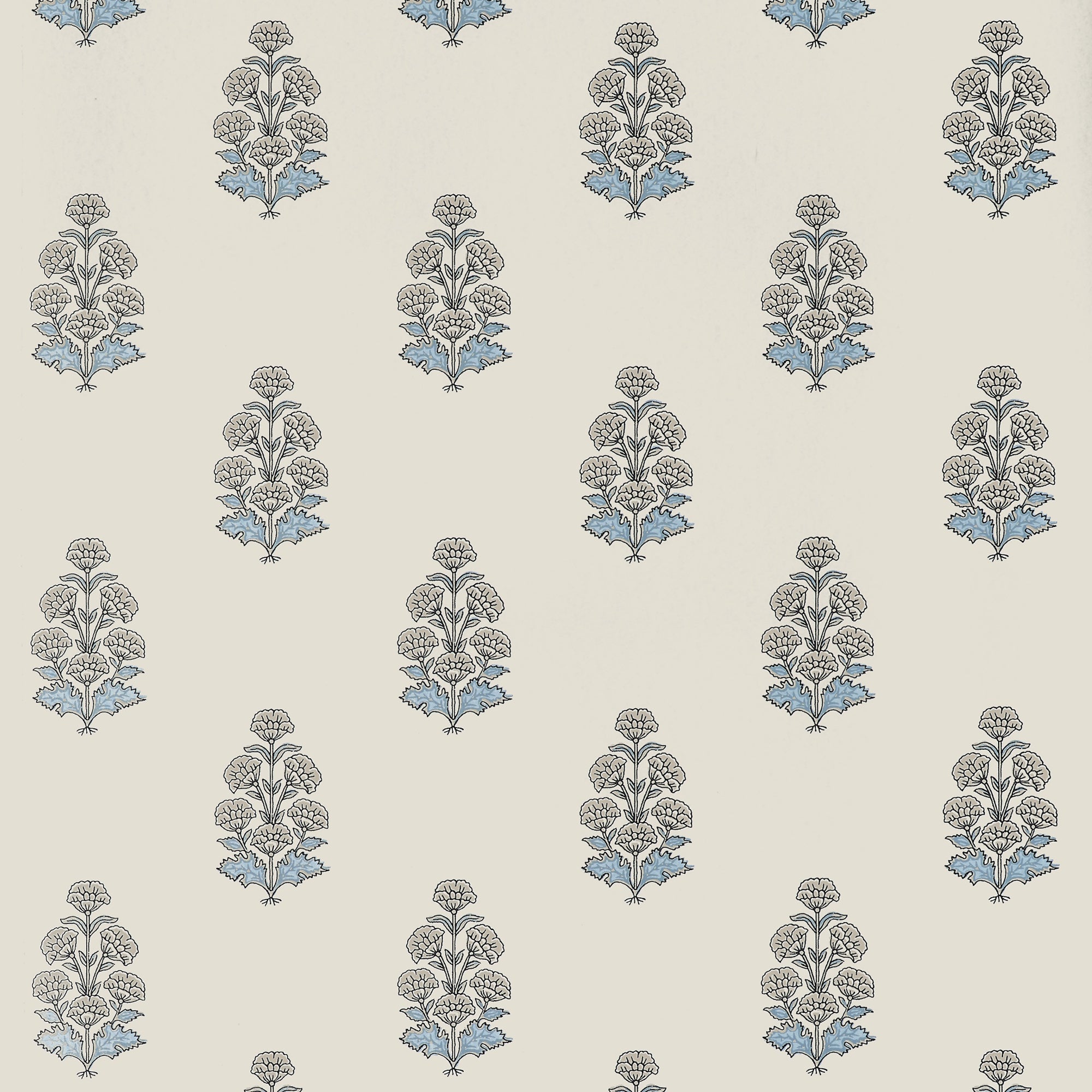 T10524 Audrey Spa Blue Boxwood Wallpaper by Thibaut
