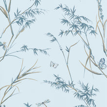 T10525 Virginia Spa Blue Boxwood Wallpaper by Thibaut
